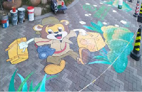 南华夏季画地面彩绘会遇到的问题