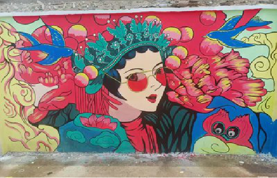 南华墙体彩绘-网红墙