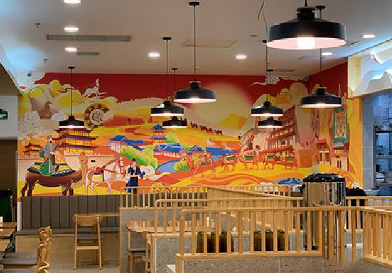 南华商业空间彩绘介绍。