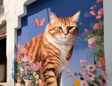 南华自己绘制有个性的手绘墙