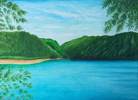 南华在墙绘中，如何绘画绿水青山？